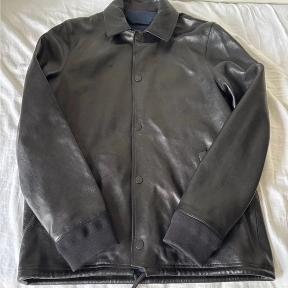 Acne Dark Gray Leather Jacket